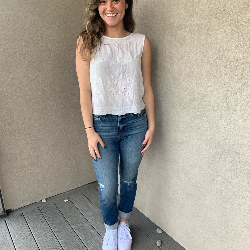 White floral top | S